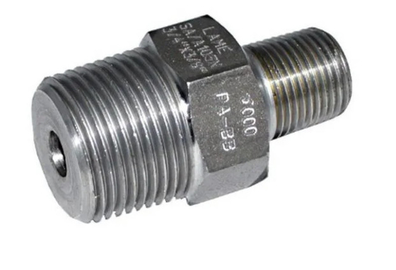 304 316Lはステンレス鋼の管付属品の男性の六角形のニップルの減力剤に通した