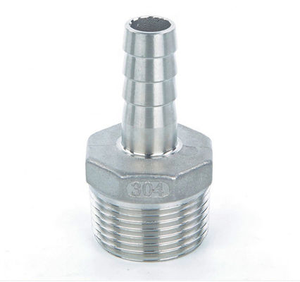 継ぎ目が無い男性はソケットのステンレス鋼の油圧ホースのコネクターのニップルに通した
